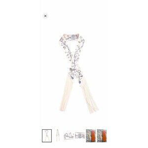 BNIB Hermes Les Cles a Pois White Leather Fringes Handbag Bag Scarf Twilly